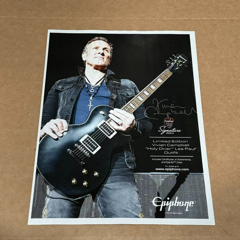 Vivian Campbell of Def Leppard - Epiphone Guitars - 2019 Print Advertisement